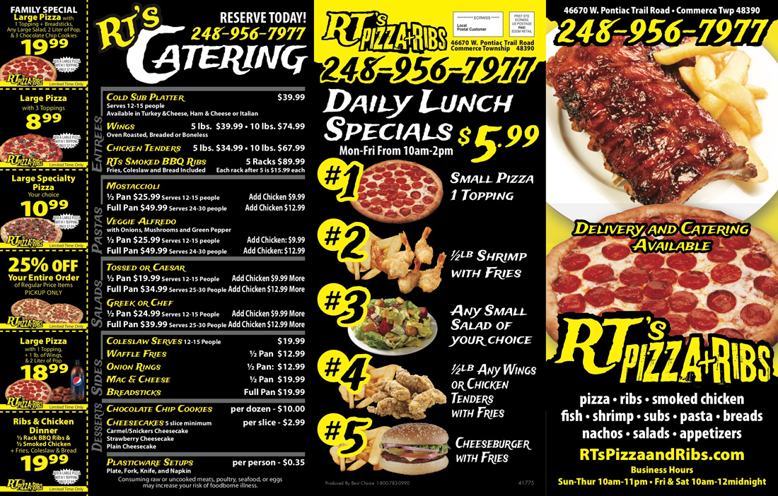 Take Out Menu Printing